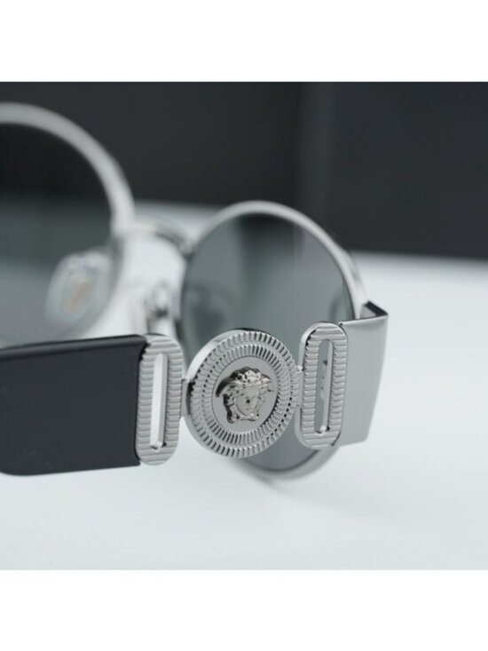 Versace VE2299 10016G Oval Sunglasses - Gunmetal/Grey Silver Mirror main image 6